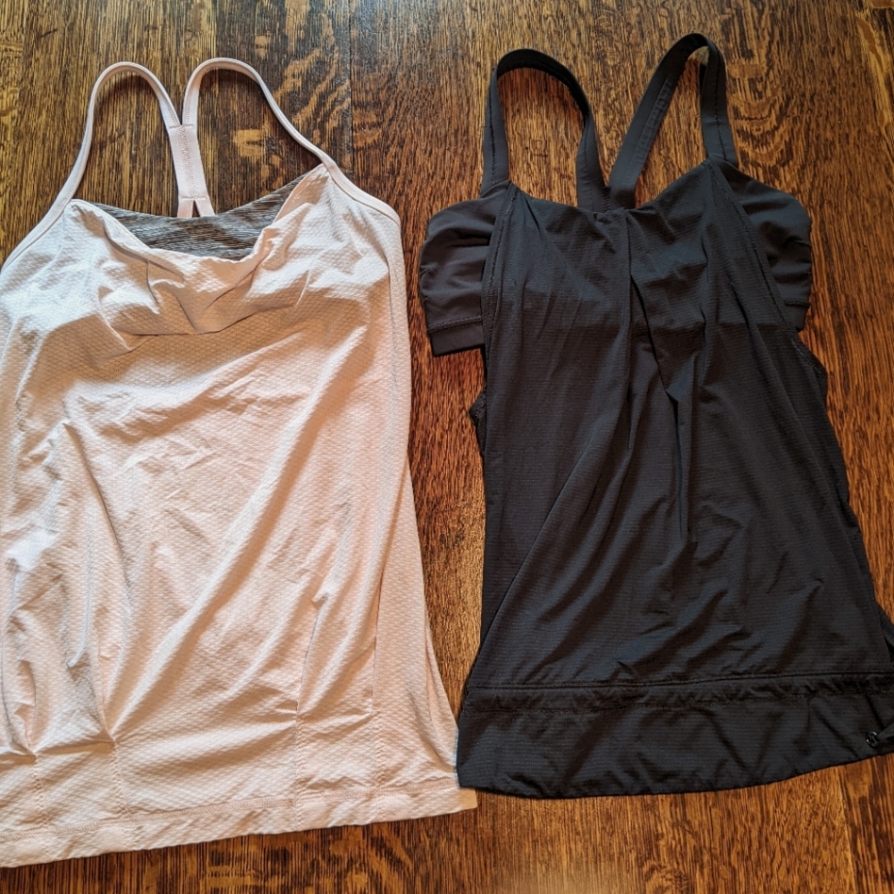 Two Lululemon Tanks with Bra Lot